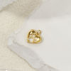 Imagen de 2 PCs Eco-friendly Brass Pet Memorial Charms 18K Real Gold Plated Heart Paw Print Hollow 15mm x 12.5mm