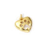 Imagen de 2 PCs Eco-friendly Brass Pet Memorial Charms 18K Real Gold Plated Heart Paw Print Hollow 15mm x 12.5mm