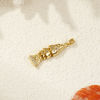 Imagen de 1 Piece Brass Ocean Jewelry Pendants 18K Gold Plated Fish Animal Movable Clear Cubic Zirconia 3.3cm x 0.8cm