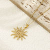 Bild von 2 PCs Brass Galaxy Pendants 18K Gold Plated Sun Micro Pave Clear Cubic Zirconia 3.6cm x 2.8cm