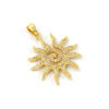 Bild von 2 PCs Brass Galaxy Pendants 18K Gold Plated Sun Micro Pave Clear Cubic Zirconia 3.6cm x 2.8cm
