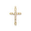 Picture of 1 Piece Eco-friendly PVD Vacuum Plating 304 Stainless Steel Religious Pendants 18K Real Gold Plated Cross Clear Cubic Zirconia 3.3cm x 2cm