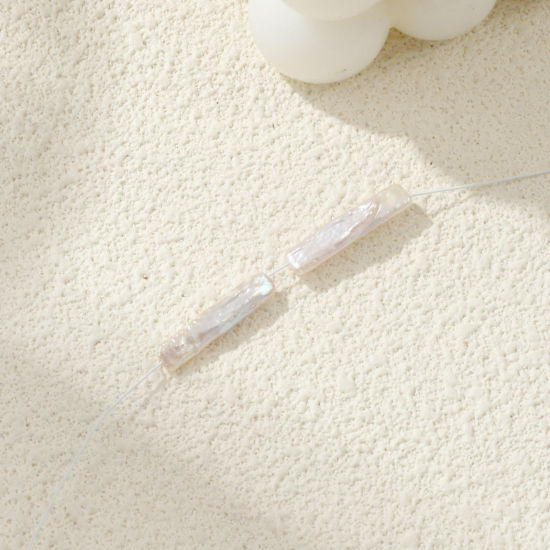 Immagine di 1 Pz Naturale Perle di Acqua Dolce Barocco Perline per la Creazione di Gioielli con Fai-da-te striscia Bianco Circa 23mm x 5mm, Foro: Circa 0.4mm