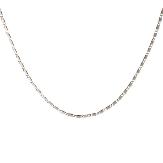 Bild von 1 Strang Echt Platin plattiert DE Gaulle Kette Halskette, Messing 40cm + 5cm, Kettengröße: 1.6mm, Für Frauen, Minimalistisch Exquisit Geschenk, Umweltfreundlich