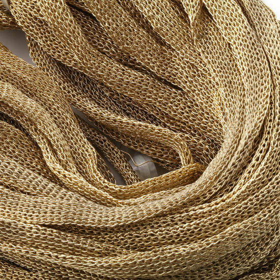 Picture of 2 M Polyester Braided Cord Rope Golden Hollow 10mm