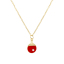 Picture of 18K Real Gold Plated Link Cable Chain Table Tennis Paddle Bat Pendant Charm Necklace, Brass 46cm(18.1") + 6cm(2.4"), For Women, Red Enamel Acrylic Imitation Pearl, Sport Gift, Eco-friendly, 1 Piece