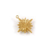 Picture of 1 Piece Eco-friendly PVD Vacuum Plating 304 Stainless Steel Galaxy Charms 18K Real Gold Plated Star Blue Cubic Zirconia 22mm x 19mm
