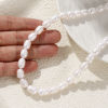 Picture of 1 Strand (Approx 32 PCs/Strand) Natural Pearl Baroque Beads For DIY Jewelry Making Oval White About 10mm x 8mm, Hole: Approx 0.5mm, 33cm(13") long
