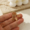 Picture of 1 Piece Brass Pendants 18K Gold Plated Dream Catcher Clear Cubic Zirconia 3.1cm x 1.7cm