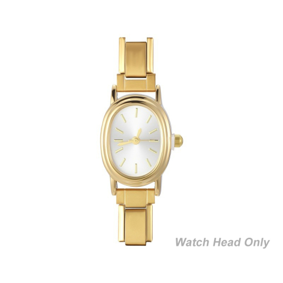 Изображение 1 ШТ 304 Нержавеющая Сталь Стильный & Стильный и повседневный Лицо часов с итальянскими чармами для изготовления украшений своими руками Позолоченный Белый Овальные 5.7см x 2см