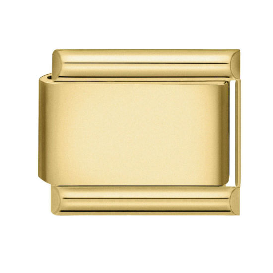 Immagine di 1 Pz 304 Acciaio Inossidabile Bracciale con Charm Italiano a Maglie, Creazione di Gioielli Fai-da-te Oro Rosa Rettangolo 10mm x 9mm