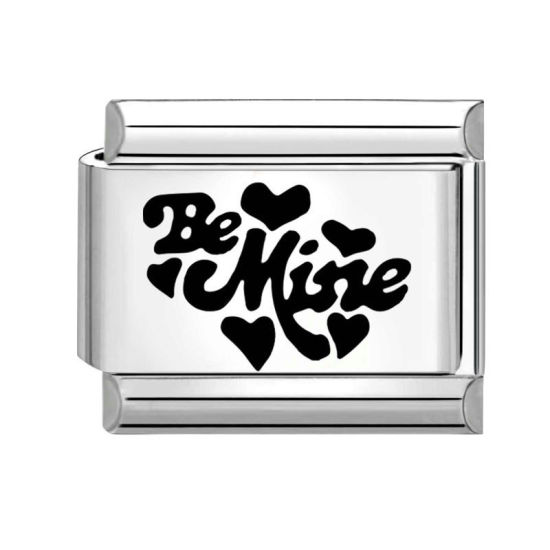 Immagine di 1 Pz 304 Acciaio Inossidabile Elegante Bracciale con Charm Italiano a Maglie, Creazione di Gioielli Fai-da-te Tono Argento Rettangolo 10mm x 9mm