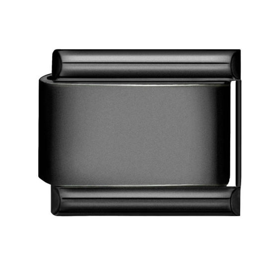 Immagine di 1 Pz 304 Acciaio Inossidabile Bracciale con Charm Italiano a Maglie, Creazione di Gioielli Fai-da-te Nero Rettangolo 10mm x 9mm