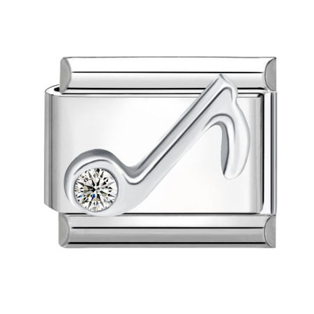 Picture of 304 Stainless Steel Italian Charm Links For DIY Bracelet Jewelry Making Silver Tone Multicolor Rectangle 10mm x 9mm