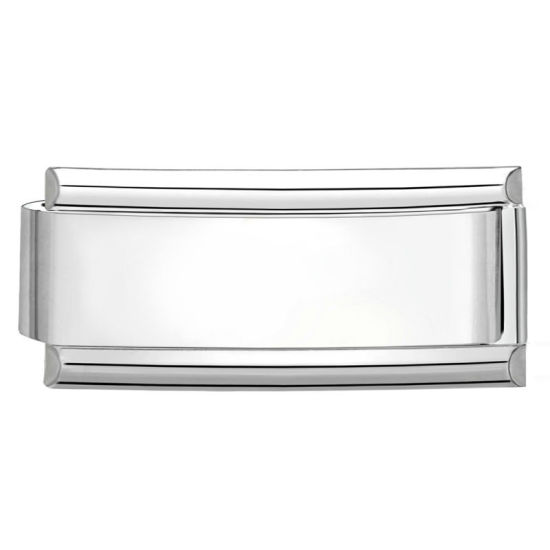 Immagine di 1 Pz 304 Acciaio Inossidabile Bracciale con Charm Italiano a Maglie, Creazione di Gioielli Fai-da-te Tono Argento Rettangolo 20mm x 9mm