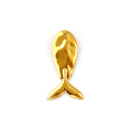 Picture of 1 Piece Eco-friendly PVD Vacuum Plating Waterproof Anti-Tarnish Hypoallergenic 304 Stainless Steel Ocean Jewelry Pendants 18K Real Gold Plated Fish Animal 5.1cm x 2.7cm