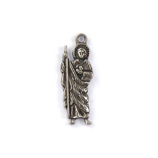 Immagine di 1 Pz Ecologico 304 Acciaio Inossidabile Religione Ciondoli Pendenti Argento Antico Gesù 3.9cm x 1.4cm