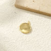 Picture of 2 PCs Eco-friendly Brass Charms 18K Real Gold Plated Beige Enamel Planet Earth Pearlized 24mm x 18mm