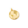 Picture of 2 PCs Eco-friendly Brass Charms 18K Real Gold Plated Beige Enamel Planet Earth Pearlized 24mm x 18mm