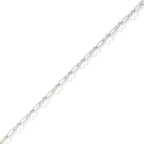 Immagine di 10 M Ecologico 304 Acciaio Inossidabile Catena a Cavo Per Risultati di Creazione di Gioielli Fai-da-te Fatti a Mano Tono Argento 2mm