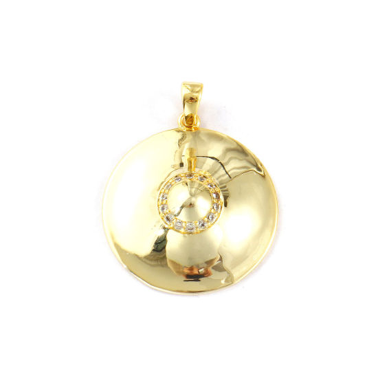 Image de 1 Pièce Pendentifs Vêtements Respectueux de la Nature en Laiton Plaqué Or Véritable 18K Chapeau 3.8cm x 3cm