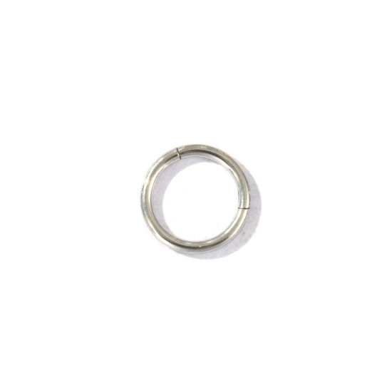 Imagen de 2 Unidades Respetuoso del Medio Ambiente 316 Acero Inoxidable Joyas para Piercing Cierre De Aro Con Click Segmentado Con Bisagra Al Por Mayor Ronda Tono de Plata 10.5mm Dia