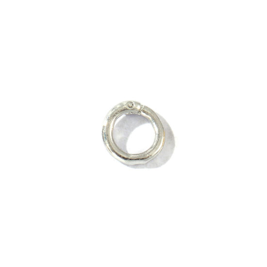 Imagen de 20 Unidades Latón Pellizque Fianzas Clip Al Por Mayor Ronda Platino Chapado 7.5mm Dia