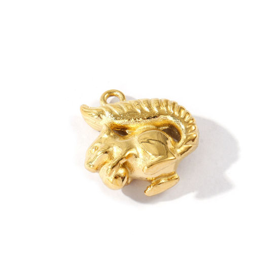 Picture of 1 Piece Eco-friendly PVD Waterproof Anti-Tarnish Hypoallergenic 304 Stainless Steel Charms Wholesale 18K Real Gold Plated Squirrel Animal 3D 21mm x 20mm