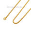 Immagine di 304 Acciaio Inossidabile Collana Oro Placcato Catena di casella lunghezza: 55.0cm , Dimensione della Catena:  2x2mm 1 Pz