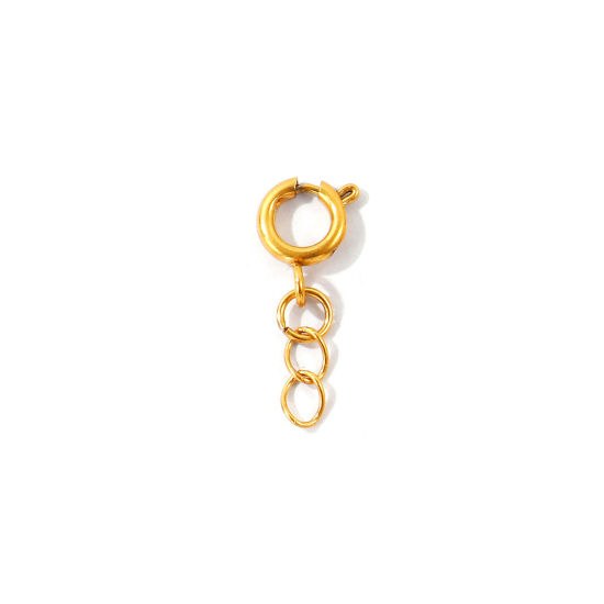Picture of 2 PCs Eco-friendly PVD Waterproof Anti-Tarnish Hypoallergenic 304 Stainless Steel Beach Bikini Clip On Charms Pendants Wholesale 18K Real Gold Plated Link Chain 23mm x 8mm