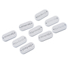 Picture of Wood Connectors Findings Oval White Message " Hand Made " Carved 23mm x 11mm, 50 PCs