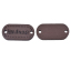 Immagine di Legno Connettore Accessori Ovale Colore del Caffè Lettere Disegno Hand Made 23mm x 11mm, 50 Pz