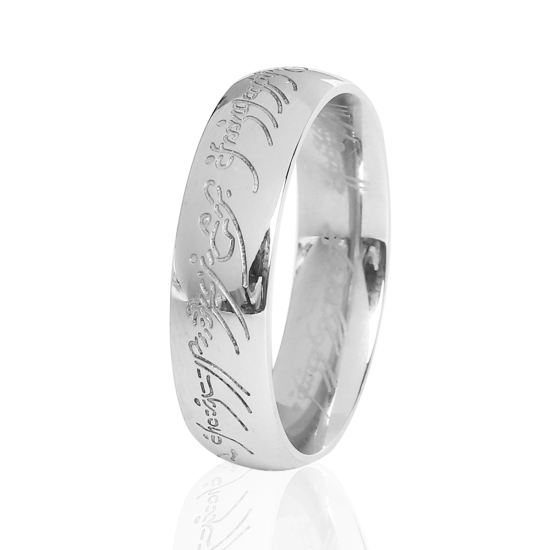 Image de Bagues en Acier Titane Non Ajustable Argent Mat Motif Sculpté 19.9mm (Taille d'US: 10) , 1 Pièce