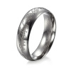 Imagen de Titanio Acero No Ajustable Anillos Tono de Plata " Tallado " 20.7mm(US Size 11), 1 Unidad