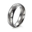 Picture of Titanium Steel Unadjustable Rings Silver Tone Carved Pattern 20.7mm(US Size 11), 1 Piece
