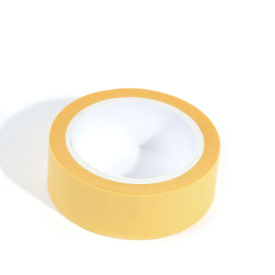紙 粘着テープ 淡黄色 15mm、 1 個 (約 8 メートル/巻) の画像