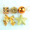 Imagen de 1 Box ( 24 PCs/Box) Foam Christmas Hanging Decoration Bronzed Pine Cone Star