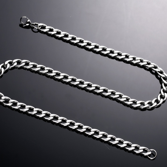 Picture of Titanium Steel Necklace Silver Tone 55cm(21 5/8") long, 1 Piece