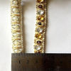 Изображение 1 Yard Polyester & Acrylic Jacquard Webbing Ribbon White Beaded 15mm