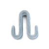 Picture of 1 Piece ABS Double Sided Hanger Connection Hook Steel Gray Flocking 3.8cm x 3.5cm