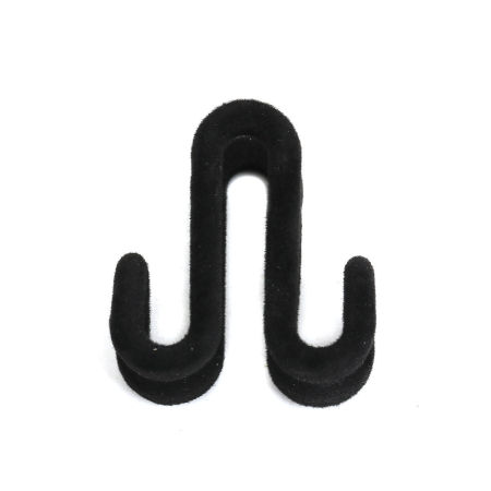 1 Piece ABS Double Sided Hanger Connection Hook Black Flocking 3.8cm x 3.5cm