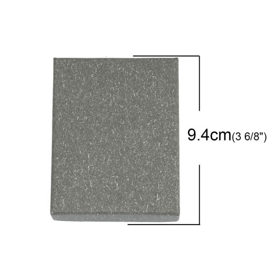 Image de Ecrins à Bijoux en Papier Rectangle Gris Clair 94mm x 74mm , 1 Pièce