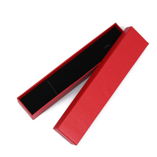 Picture of Paper Jewelry Gift Boxes Rectangle Red 21.5cm x 4.4cm , 1 Piece