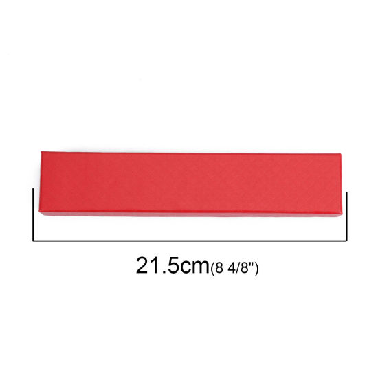 Picture of Paper Jewelry Gift Boxes Rectangle Red 21.5cm x 4.4cm , 1 Piece