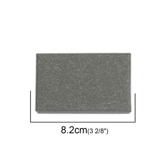 Image de Ecrins à Bijoux en Papier Rectangle Gris Foncé 8.2cm x 5.2cm, 1 Pièce