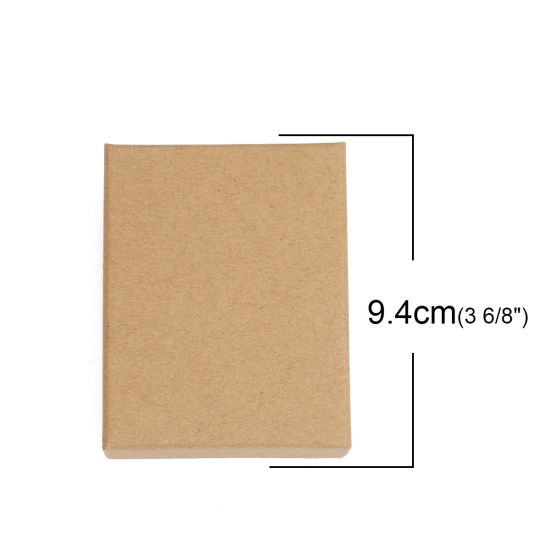 Image de Ecrins à Bijoux en Papier Kraft Rectangle Brun 94mm x 74mm, 1 Pièce