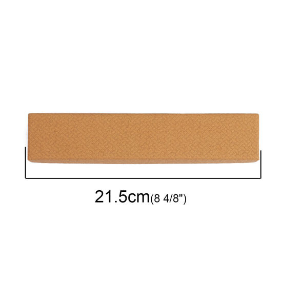 Bild von Papier Schmuck Schmuckkasten Rechteck Braun 21.5cm x 4.4cm , 1 Stück