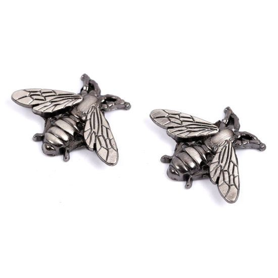 Immagine di 2 Pz Retrò Spilla Ape Oro Antico 27mm x 20mm