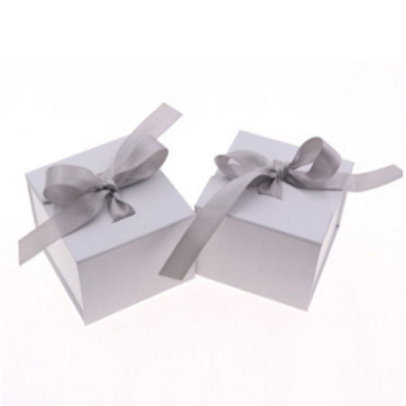 Paper Jewelry Gift Box Square White 5cm x 5cm x 4cm , 1 Piece