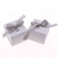 Picture of 1 Piece Paper Jewelry Box For Necklace Bracelet Ring Gift Display Packaging Square White Bowknot Pattern 5cm x 5cm x 4cm